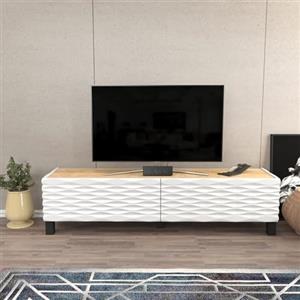 Hanah Home Supporto per TV, melammina, Bianco Zaffiro, Taglia Unica