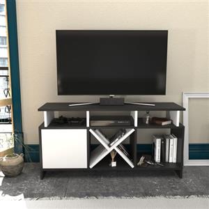 Hanah Home Supporto per TV, melammina, Antracite Bianco, Taglia Unica