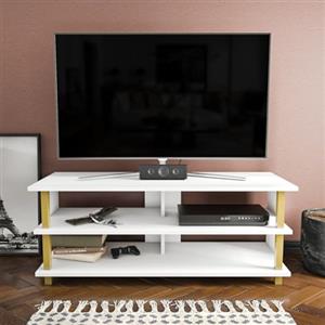 Hanah Home Supporto per TV, melammina, Oro Bianco, Taglia Unica