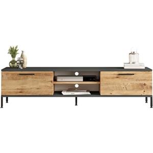 Hanah Home Supporto per TV, melammina, Atlantic Pine Anthracite, Taglia Unica