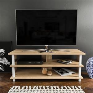 Hanah Home Supporto per TV, melammina, Quercia Bianca, Taglia Unica