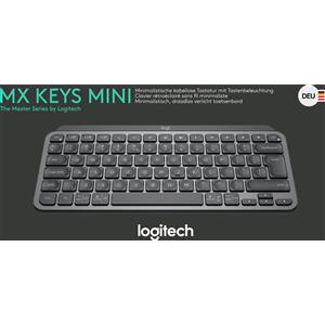 Logitech MX Keys Mini - Tastiera - retroilluminata - Bluetooth - QWERTZ - Tedesco - Grafite (920-010479)