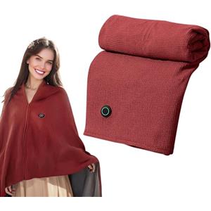 GZWY Coperta elettrica con batteria, coperta elettrica con spegnimento automatico, riscaldamento rapido, 150 x 80 cm, coperta termica con 3 riscaldatori, cuscino termico portatile per ufficio, campeggio