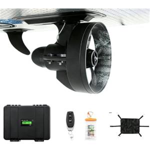 MCYTFBNG Pinna motorizzata elettrica per tavola da surf, Propulsore subacqueo a 12V | Kit di propulsione a getto per tavola da surf, Motore elettrico a pinna per SUP (Stand Up Paddle Board), con batterie