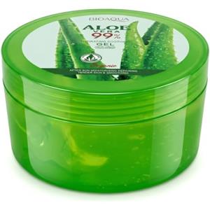 Novocloud Aloe Vera Gel 99% Puro, Crema Idratante Aloe Vera per Pelli Secche 300ml, Crema Naturale per Viso Corpo e Capelli, Lenitivo Doposole Acne Scottature e Irritazioni Pelle Sensibile