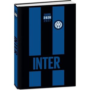 Seven Diario Scuola Datato Inter Standard 12 Mesi, Nero Azzurro, Copertina Strisce, Prodotto Ufficiale, Accessori Zaino, Ragazzo