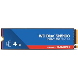 SanDisk WD Blue SN5100 NVMe SSD 4TB (Fino a 6.900MB/s velocità di lettura, M.2 2280, PCIe Gen 4.0, nCache 4.0, Tecnologia SANDISK 3D CBA NAND, Acronis True Image, clonazione e migrazione) POWEREED BY SANDISK