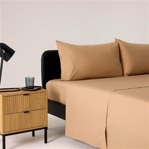 Bassetti Completo Letto Matrimoniale, Corda, 100% Cotone, 240X280 cm, Set Lenzuola, Parure, Lavabile In Lavatrice, Lenzuolo Sopra, Lenzuolo Sotto Con Angoli, 2 Federe