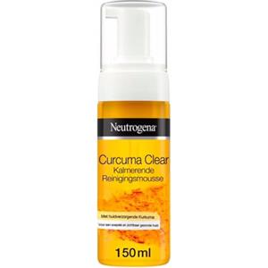 Neutrogena Curcuma - Mousse Clean, detergente lenitivo, schiuma detergente con curcuma per la cura della pelle, senza olio, 1 x 150 ml