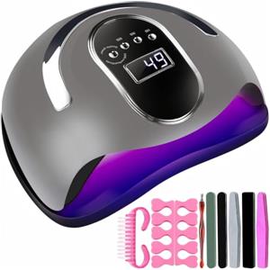 AEGNVED Lampada UV LED Unghie 320W,Fornetto Unghie,Lampada Unghie,32 LED | Display Digitale,4 Timer,Base removibile,Fornetto per Manicure e Pedicure,semipermanente con Sensore Movimento