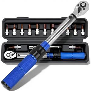 Xinxinphi Set chiave dinamometrica 14 pezzi gamma 2-24 Nm con asta di prolunga, cricchetto bidirezionale a 72 denti, bussole esagonali torx e crociate, chiave dinamometrica 1/4 pollice per moto, precisione ±3 %