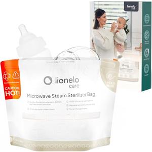 LIONELO ThermBag Sacchetti per Sterilizzazione a Microonde, 16 Pezzi | Riutilizzabili e Senza BPA, Sterilizzazione in 90 Secondi, per Biberon, Ciucci, Tettarelle e Tiralatte, Ideali in Viaggio