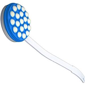 Trademark Global Remedy Applicatore per lozioni e massaggiatore - Dispenser portatile con manico lungo e facile da raggiungere, per crema solare, gel doccia sul retro, gambe e piedi, blu, 3" x 1'5" x 2"
