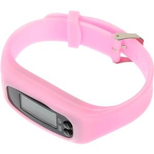 TOYANDONA Bracciale Contapassi in Silicone Rosa, Orologio Pedometro da Polso | Schermo Visibile, Conteggio Passi Semplice, senza Telefono, Batteria Ag10 Inclusa, per Camminare ed Esercizio