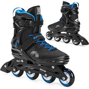 ATTABO Pattini a rotelle in Linea Cyclone Taglia 44 EU Roller in Linea Uomo con Ruote PU 82A Strato Semi-Duro TPR Freno Pattini a Ruote in Linea per Interni Esterni Sport