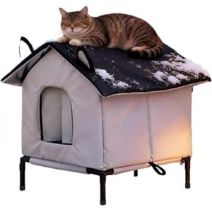 Yurosuis Casetta per Gatti da Esterno Resistente alle Intemperie Canile Isolato | Cuccia Cani Impermeabile Adatto a Animali Randagi, Cortile, Giardino, Patio, Portico e Garage