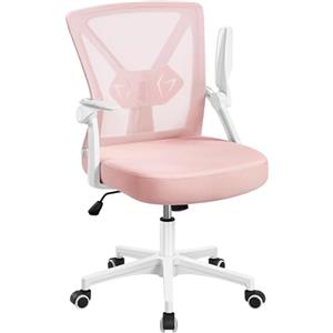 Yaheetech Sedia da Ufficio Scrivania Ergonomica Lombare Portata 136 kg Rosa