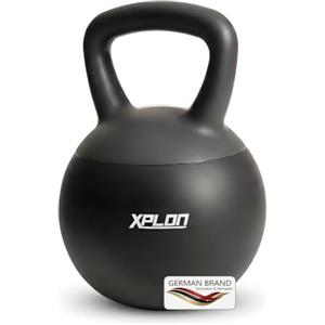 XPLON Kettlebell regolabile da 1 a 30 kg, per allenamento a casa, palestra | Allenamento della forza, fitness e allenamento per tutto il corpo, riempibile con acqua, sabbia e sabbia ferrata, salvaspazio