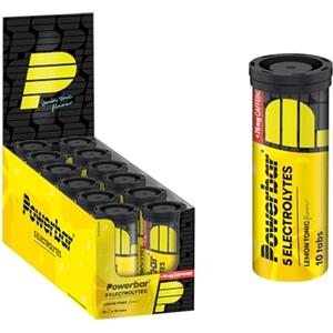 PowerBar 5 Electrolytes Tabs 10 tabs x 12 Tubes - Lemon Tonic + 75mg caffeine