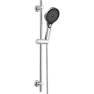 JOHO Colonna Doccia Senza Miscelatore, Asta Doccia Acciaio Inox 70 cm con Supporto Soffione Regolabile, Saliscendi Doccia Adattarsi ai Fori Esistenti con Doccetta 3 Geti, Cromo