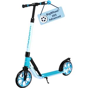 HUDORA Monopattino BigWheel® 205 Advanced - Monopattino comodo in alluminio sicuro per peso fino a 100kg - Altezza regolabile e struttura pieghevole - Monopattino bambini/ragazzi e adulti