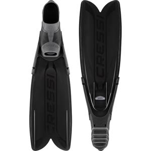 CRESSI Gara Turbo Flex Fins - Pinna Unisex Leggera Reattiva Performante con Sistema Modulare Gara a Pale Intercambiabili per Immersioni, Apnea, Pesca Sub, Snorkeling, Nero