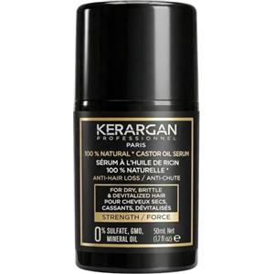 KERARGAN - Siero Rinforzante all'Olio di Ricino Antirottura - 50ml | Siero rinforzante all'olio di ricino, nutre le punte indebolite e aiuta a ridurre secchezza e rottura