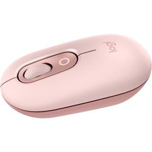 Logitech POP Mouse, mouse wireless Bluetooth compatto e portatile con pulsanti programmabili e clic discreti, Easy-Switch tra un massimo di 3 dispositivi, laptop, tablet, PC - Rosa
