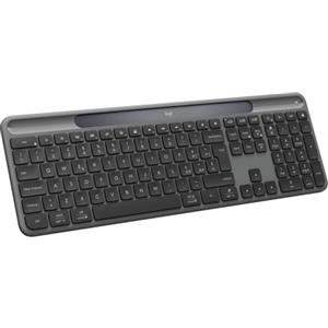 Logitech Signature Slim Solar+ tastiera wireless - ITA QWERTY | Alimentazione solare/artificiale, batteria fino a 10 anni, tasti personalizzabili, Bluetooth - Grafite
