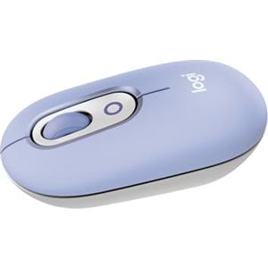 Logitech POP Mouse, mouse wireless Bluetooth compatto e portatile con pulsanti programmabili e clic discreti, Easy-Switch tra un massimo di 3 dispositivi, laptop, tablet, PC - Viola