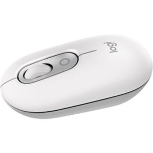 Logitech POP Mouse, mouse wireless Bluetooth compatto e portatile con pulsanti programmabili e clic discreti, Easy-Switch tra un massimo di 3 dispositivi, laptop, tablet, PC - Bianco