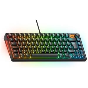 Glorious GMBK Gaming Keyboard 75% (ISO FR-Layout) - Utbytbara MX-Lock, avtagbar USB, IP57 vatten/dammsäker, RGB 10 zoner, tysta brytare - 321 x 137 x 41 mm
