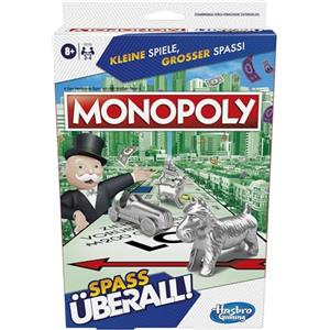 Monopoly Compatto, gioco portatile per 2-4 giocatori, gioco da viaggio per bambini, divertimento ovunque