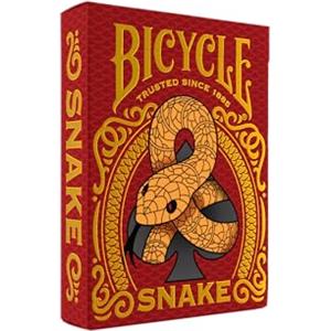Bicycle - Set di 54 carte Snake - Edizione Zodiaca Cinese - Anno del Serpente - Carte da gioco - Formato Poker, Giallo