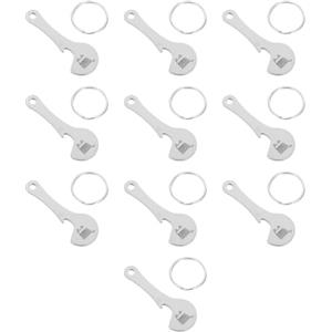 MAGICLULU Apribottiglie Portachiavi con Gettone Carrello, 10 Pezzi Acciaio | Argento, Resistente alla Ruggine, Compatibilità, per Feste, Riunioni, Negozi e Supermercati