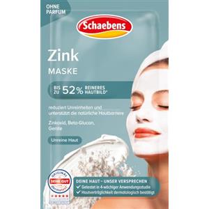 Schaebens Maschera crema di zinco - riduce le impurità e supporta la naturale barriera cutanea con ossido di zinco, beta-glucano e orzo per pelli impure VEGAN