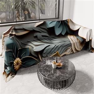 PETTI Artigiani Italiani - Telo Arredo in Microfibra, Copritutto, Copridivano 500x270 cm, Fantasia Floreale 05 8 | Telo Protettivo Lavabile, Copriletto e Copritavolo Multiuso per Divani