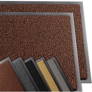 VOUNOT® 2 Pezzi Zerbino Ingresso Casa da Esterno, Tappeto Entrata Interno, Resistente Sporco, Antiscivolo e Essorbente, 60x90 cm, Marrone-Nero