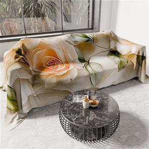 PETTI Artigiani Italiani - Telo Arredo in Microfibra, Copritutto, Copridivano 360x270 cm, Fantasia Floreale 06 12 | Telo Protettivo Lavabile, Copriletto e Copritavolo Multiuso per Divani