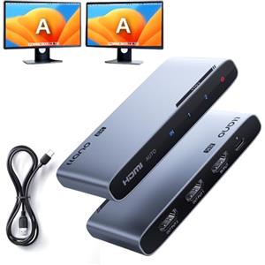 llano HDMI 2.1 Splitter 8K@60Hz 1 in 2 out 48Gbps | 4K@120Hz/240Hz, HDR10+, Dolby Atmos, compatibile con laptop, monitor, Apple TV, Xbox, ecc.