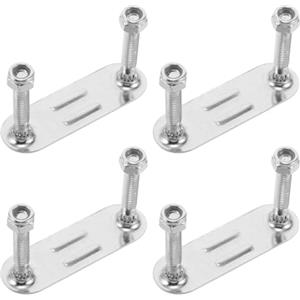 JECOMPRIS 4 Pezzi Supporto Base per Pattini a Rotelle a Doppia, Argento | Acciaio Inox, Assorbimento Urti e Struttura Rinforzata, per Pattinaggio Indoor e Outdoor, Uomini e Donne
