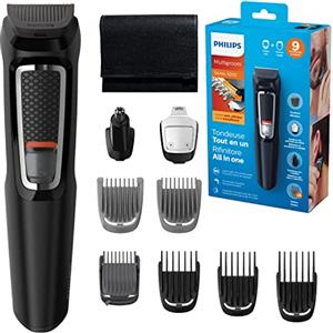 Philips mg3740/15 Multigroom Serie 3000 rasoio multi-styles/9 accessori di precisione, battery-powered