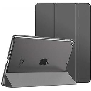 MoKo Cover Custodia Per iPad 9a/8a/7a Gen. 2021/2020/2019, grigio siderale | Cover Custodia Per iPad 10.2'', Ultra Sottile Leggero in Triplice Auto Sveglia/Sonno con Retro Semi-trasparente Rigido