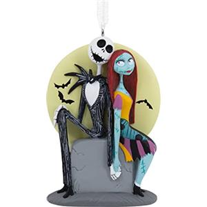 Hallmark Disney Tim Burton The Nightmare Before Christmas Ornamento di Natale Jack e Sally sulla lapide (0003HCM0845)