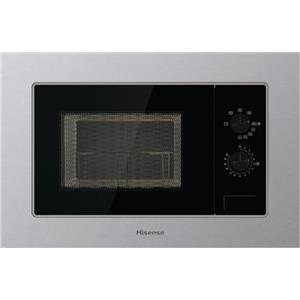HISENSE BIM320G11X FORNO MICROONDE INCASSO 20L 800W GRILL AQUA CLEANING INOX VETRO NERO
