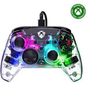 Turtle Beach Afterglow Controller gaming RGB con cavo per Xbox & PC | Trasparente - XBOX Series X|S, RGB regolabile, 2 pulsanti mappabili, grilletti a corsa breve Hall-Effect, comandi audio