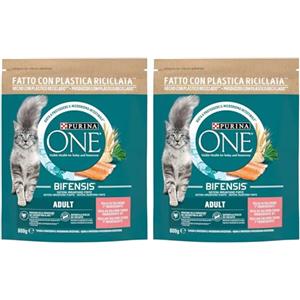 PURINA ONE Adult - Salmone & Cereali Integrali - Bifensis (Confezione da 2)