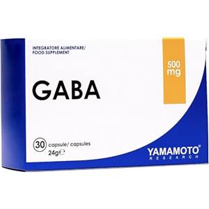 YAMAMOTO Research, Gaba 30 Capsule, Integratore Alimentare a Base di Gaba per Stress Mentale e Fisico, Favorisce Sonno e Rilassamento, Senza Glutine e Senza Lattosio