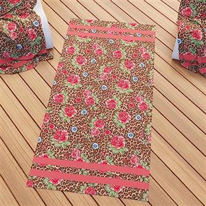 PETTI Artigiani Italiani - Telo Mare Microfibra, Asciugamano Mare o Piscina, Telo per Lettino Mare, Telo Mare Grande 90x180 cm, Telo Spiaggia, 100% Made in Italy, Rose Animalier