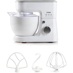 DOMO DO9241KR Robot da Cucina - 4 L - 600 W, Bianco/Argento